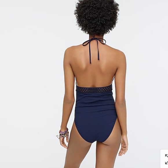 J Crew Piqué Halter One-Piece AO840 - Picture 3 of 3